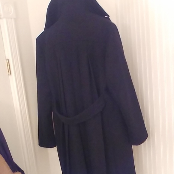 NWOT Large Kate Spade Black Business Casual Wool Blend Pink Lined Coat - Picture 4 of 6